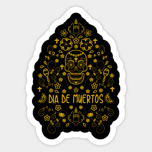 Dia de muertos - tshirt design Sticker